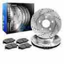 2-ds-kit-8109644428 R1 Concepts 2004 Chevrolet Silverado 1500 Lt 6l Rear Drilled Slotted Brake Rotors Ceramic