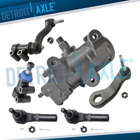 6gs472928 Detroit Axle Gear Box Pitman Idler Arm Outer Tie Rods Kit For Silverado Sierra 2500hd 3500hd