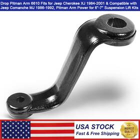 Egqp1191 Eg-auto Drop Pitman Arm For 84-01 Jeep Cherokee Xj Mj 6-7 Inch - 6610