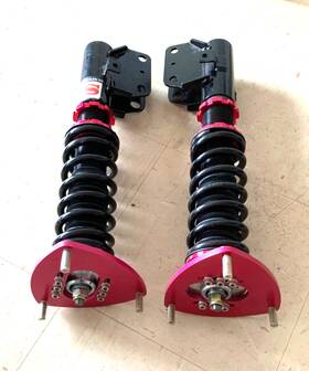 Cosob1-26 Emusa Openbox Final Sale 2 Front Coilover Suspension Red For 10-11 Subaru Impreza Wrx