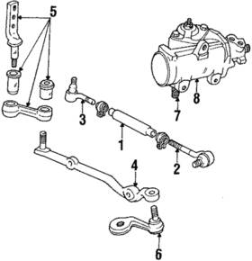 2w7z-3a131-a Ford Genuine Inner Tie Rod