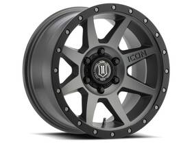 1817855557tt Icon Rebound Fits 17x8.5 5x150 25mm Offset 5.75in Bs 110.1mm Bore Titanium Wheel