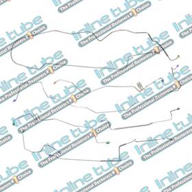 Scab7802 Inline Tube 1979-85 Cadillac Eldorado Complete Brake Line Set With Rear Drums Kit Stainless