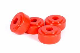 Jop-rk2700r Jeepandoffroadparts Polyurethane Set Of 4 Shock Stem Bushings Fits Front Jeep/truck Stems Red