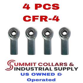 Rsrpcf4rk4 Summit 4 Pcs Econ 1/4 Cfr-4 Heim Joint - Rod Ends 1/4-28 Female Rh Thread
