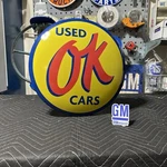 Chevrolet Ok Used Cars Dome Sign 16" Round Metal Vintage Chevy Advertising. Fixed Price $39.95.