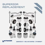 Autoacer - 22P Front Suspension Bushings Ball Joints Links Tie Rods For Mercedes. Fixed Price $280.00.