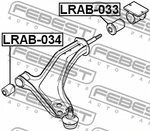 Febest 1999-2006 Rover Freelander Control Arm Bushing Front Lower LRAB-034. Fixed Price $49.00.