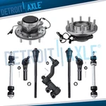 11PC 2WD Front Wheel Bearing Hub Sway Bar Tie Rod For 11-16 Silverado 2500HD Drw. Fixed Price $364.26.