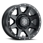 Icon Rebound 17X8.5 8X170 6MM Offset 5IN Bs 125MM Bore Satin Black Wheel. Fixed Price $275.61.