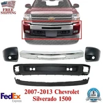 Front Bumper Chrome Steel Kit With End Caps For 2007-2013 Chevy Silverado 1500. Fixed Price $296.52.