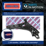 Wishbone / Suspension Arm Front Lower, Right BCA8060 Borg & Beck Track Control. Fixed Price $129.42.