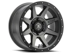 Icon Alloys Rebound 17X8.5 6X5.5 +25MM Titanium Simulated Beadlock Wheel. Fixed Price $311.95.