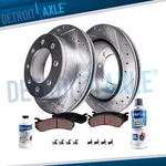 6PC Front Drilled Rotors Brake Pads For Chevy Gmc Silverado Sierra 2500 3500 Hd. Fixed Price $186.20.