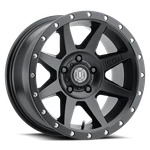 18X9 Icon Alloys Rebound Satin Black Wheel 5X5 (-12MM). Fixed Price $284.88.