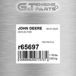 R65697 Deflector Fits John Deere (surplus Open Box). Fixed Price $106.44.