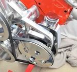 Sbc Chevy Chrome Saginaw Power Steering Pump + Aluminum Pulley & Bracket Kit. Fixed Price $129.98.