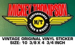 Mickey Thompson Performance Tires & Wheels-vintage Original Vinyl Decal Sticker. Fixed Price $10.12.